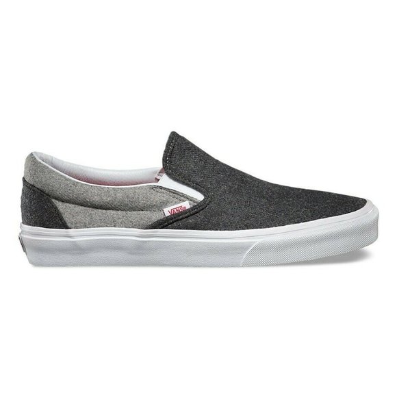 Vans Classic Slip On Wool Sport Pewter Gray Womens